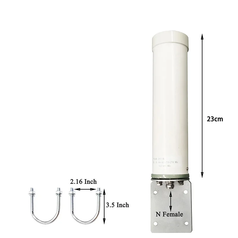 Imagem -03 - Antena Residencial da Montagem Fixa Omni-direcional Conector Fêmea de n 4g Lte 7003800mhz 50ohm 5g Lte