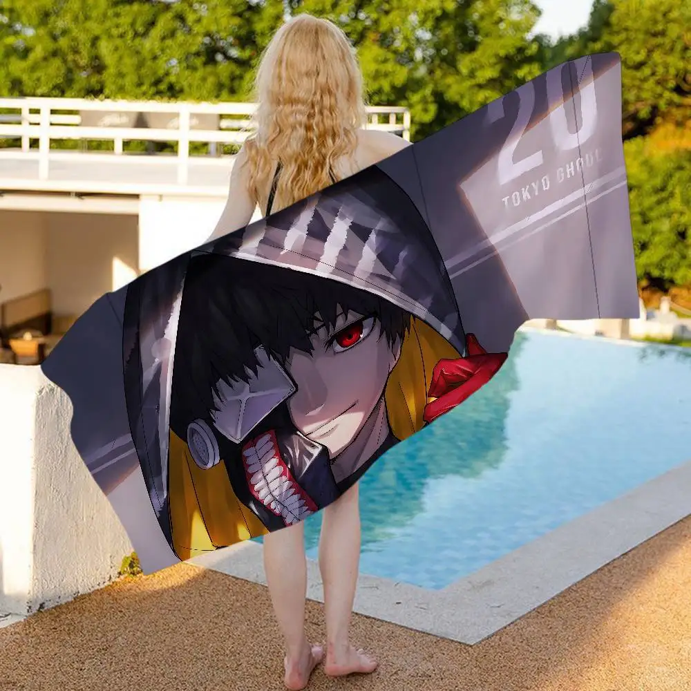 T-Tokyo G-Ghoul Classic Anime Microfiber Beach Towel Absorbent Quick dry Soft Yoga Swimming Resort Mountain Climbing Towel