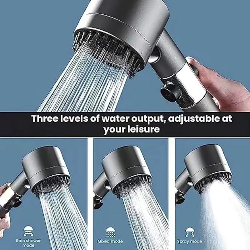 3-piece set with supercharged spray head Super Strong Home bath filter Shower Shower Shower Shower Shower Head set Shower head