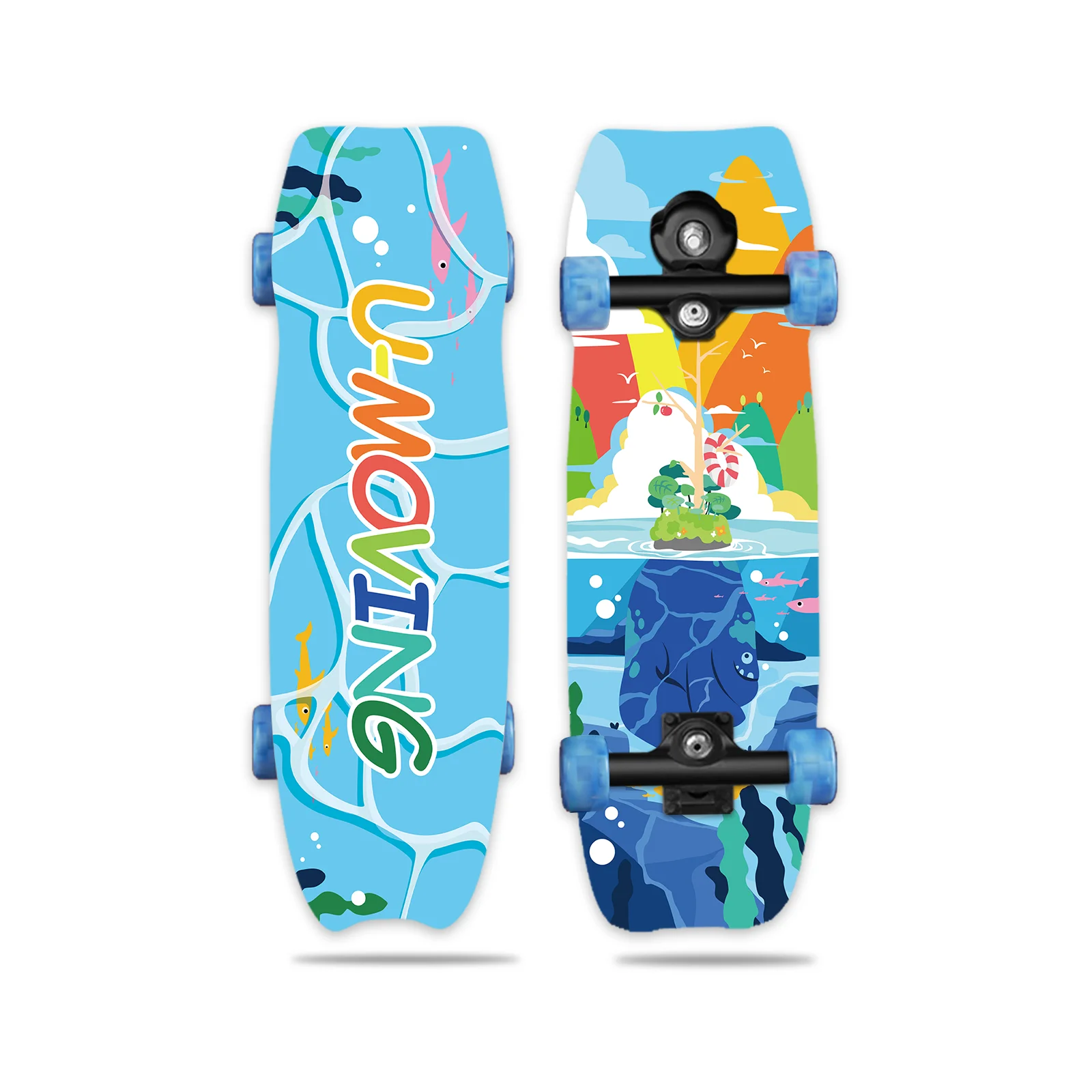 2024 Land Surfboard for Boys S5 Spring Truck with Protective Gears and Other Gifts New Design 32 Inch