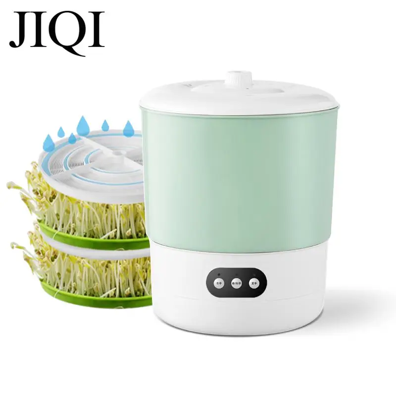 2 layer Thermostatic Bean Sprouts Maker with Pressure Plate Automatic Water Circulation bean soaking Sprouting Shaded Incubator