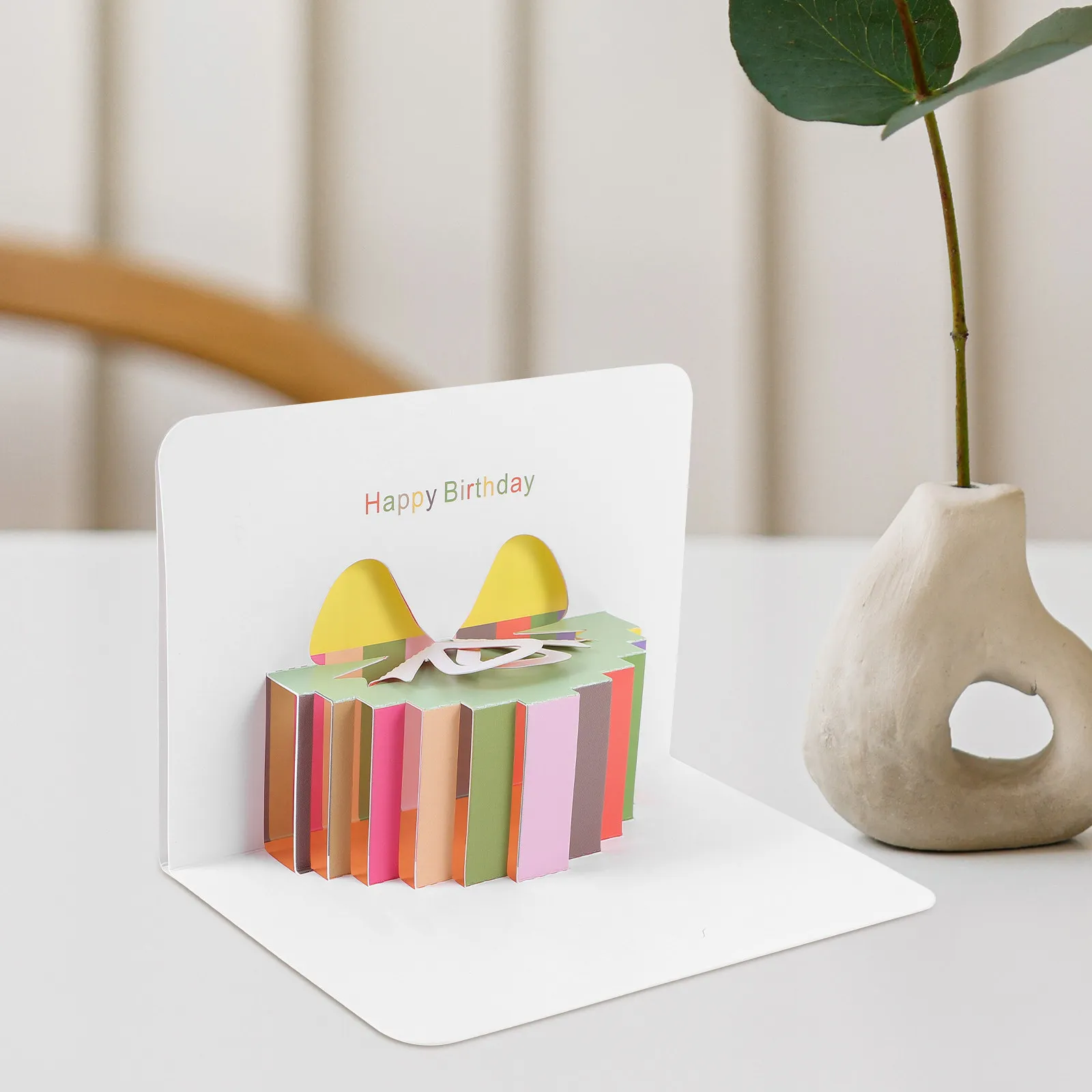 Birthday Card 3D Greeting Paper Handmade Colorful Opening Visual Effect Party Presents for Women Card Making Kits