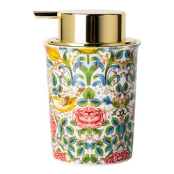 Ceramic Mousse Frothing Hand Sanitizer Shampoo Bottling Rose Lotion Bottle Painted Floral Soap Dispenser Bathroom Accessories