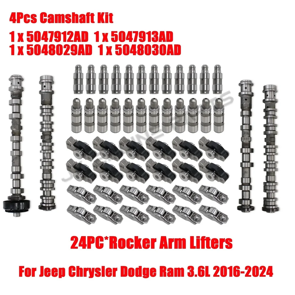 ERC Engine Rebuild Kit Camshaft Lifters Rocker Arms For EEP 3.6 Grand Cherokee Dodge Durango Voyager Chrysle Ram 3.6L V6 16-25