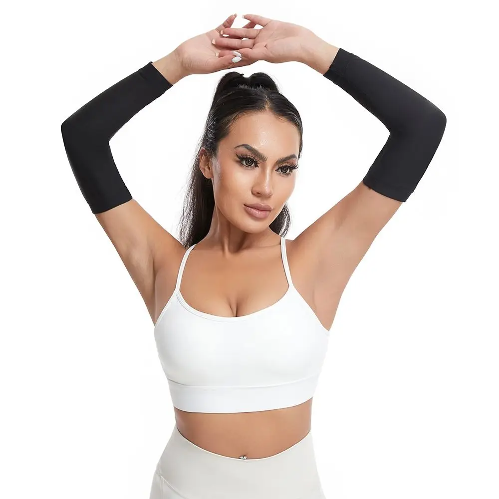 

PU Coating Women's Sports Fitness Arm Suits Sauna Sweat Exercise Arm Band Arm Sleeve Weight Loss Female Arm Sweat Bands Cycling