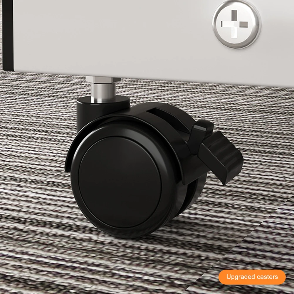 롤링 휠이 있는 높이 조절 가능한 컴퓨터 책상 조절 가능한 침대 옆 노트북 책상 기숙사 및 침실을 위한 다층 보관함