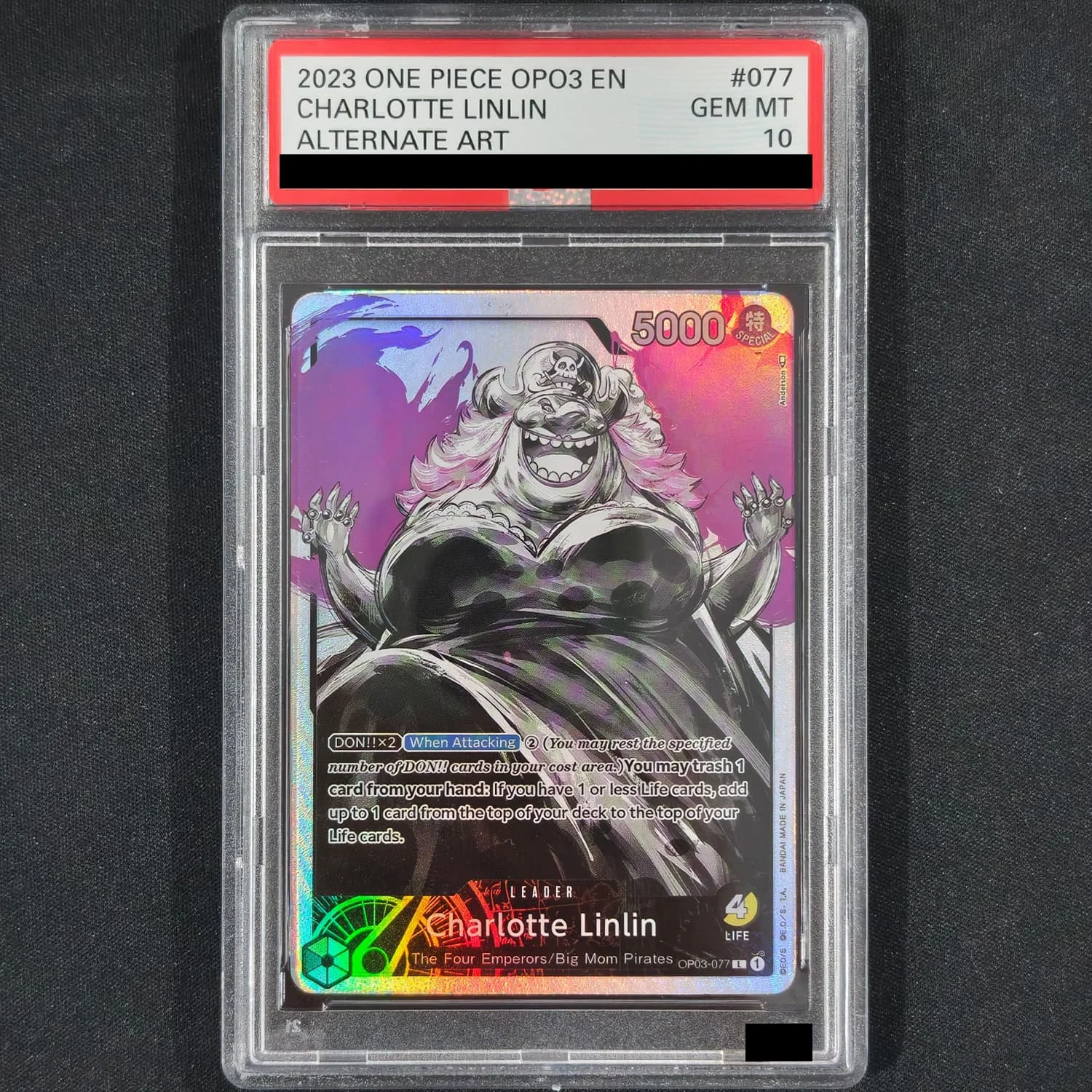 Self Made ONE PIECE English 10Points Rating Card Ace Kuro Arlong Nami Iceburg Lucci Linlin Katakuri OP03 Game Collection Toy - view 5