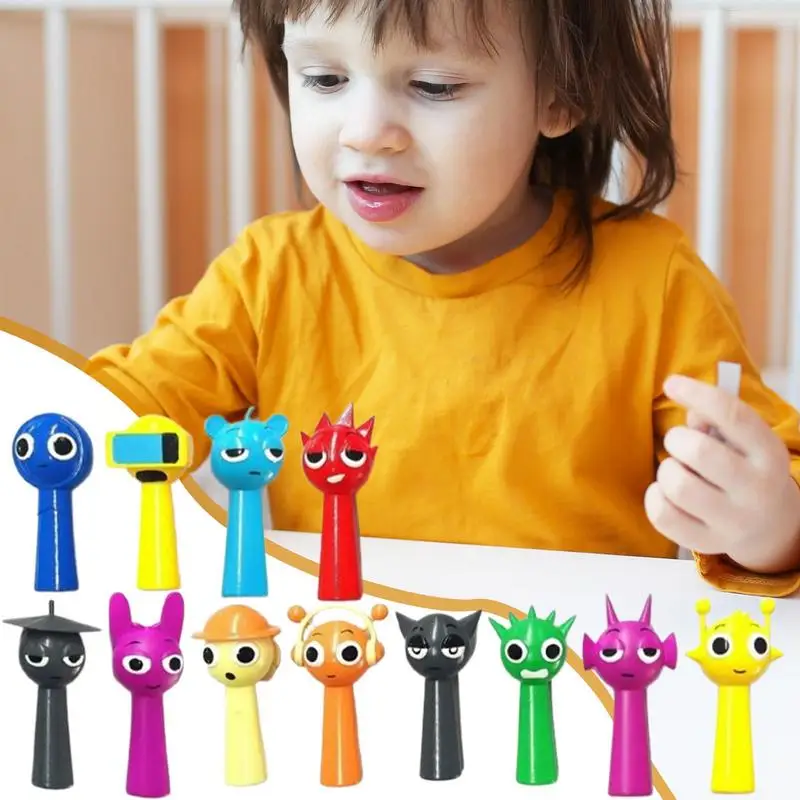 12pcs/set Sprunk i Figure Toys Cute S prunki Wenda Action Figurine S imon Oren Tunner Ornament Fans Children Birthday Toy Gift