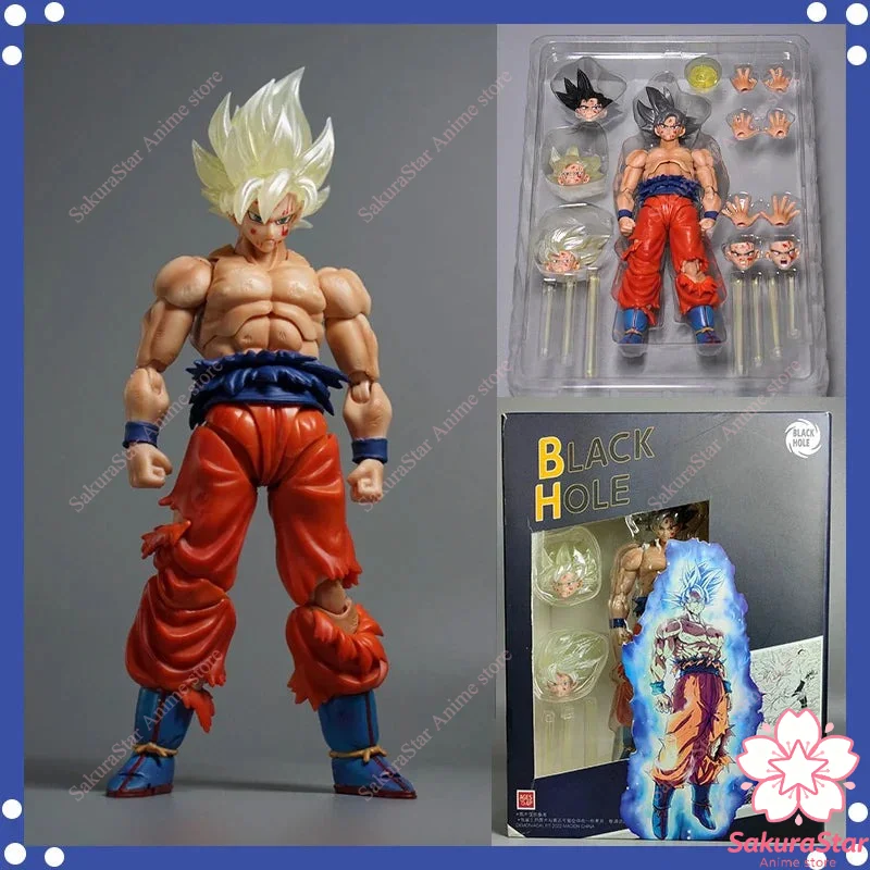 

【In Stock】Black Hole Toys DBZ Son Goku SSJ Warrior Awakening Ver Anime Movable Action Figure Custom Collectible Gift