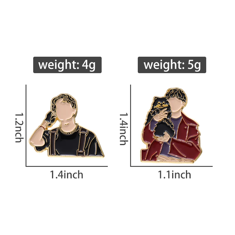Cartoon Anime Boy Character Enamel Pin Classic Film And Television Anime Boy Cat Brooch Backpack Lapel Badge Jewelry Accessories view 3