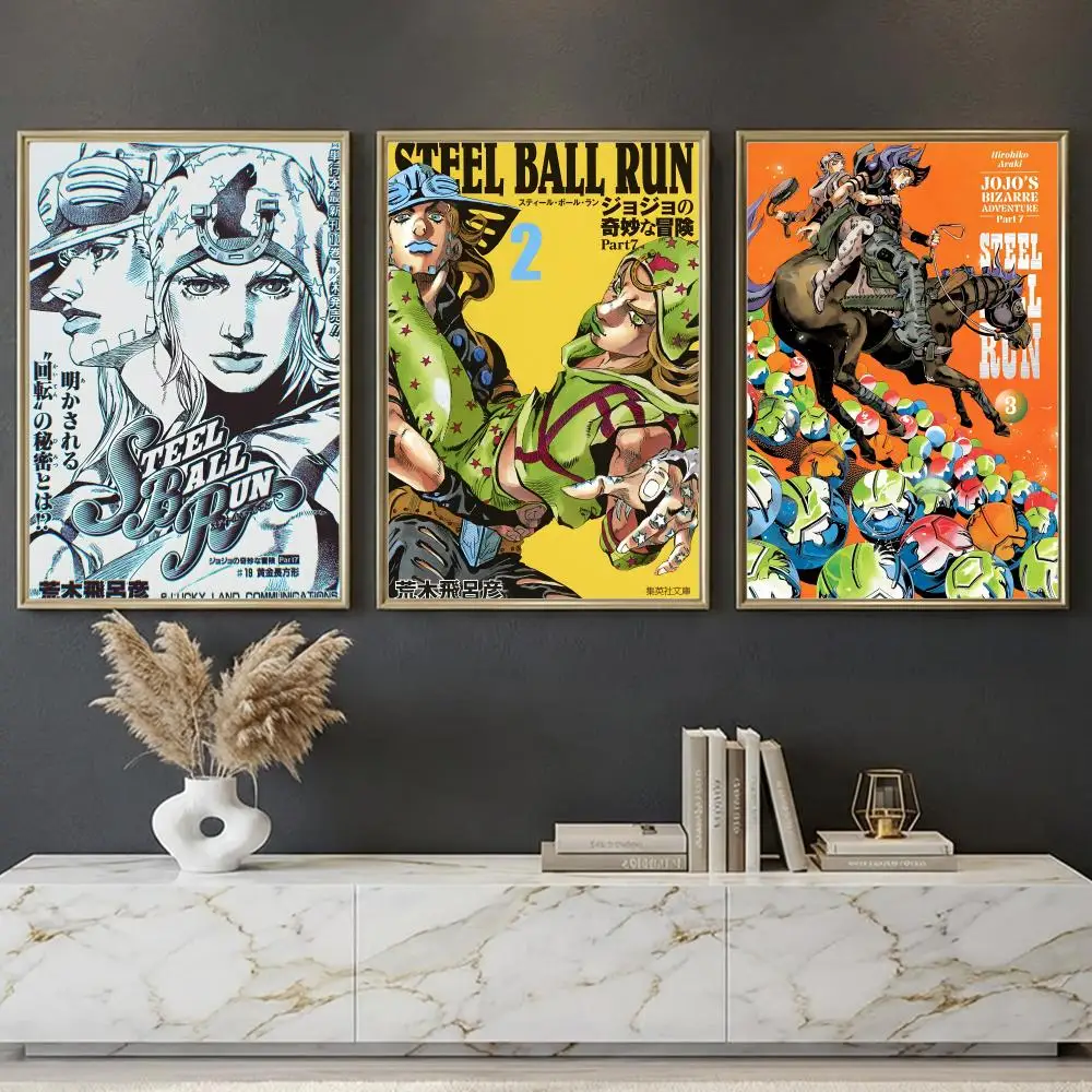 Japanese Anime S-Steel Ball Run Poster --HD-- Self-Adhesive Waterproof High-Toughness Universal Wall Decor