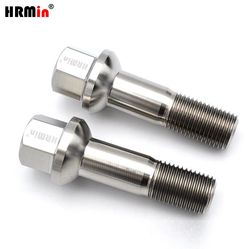 

HRmin M15x1.25x45-60mm Gr5 Titanium bolt screws Ball Seat of wheel rim hub for Mercedes- Benz G GLE ML SUV off road Cars