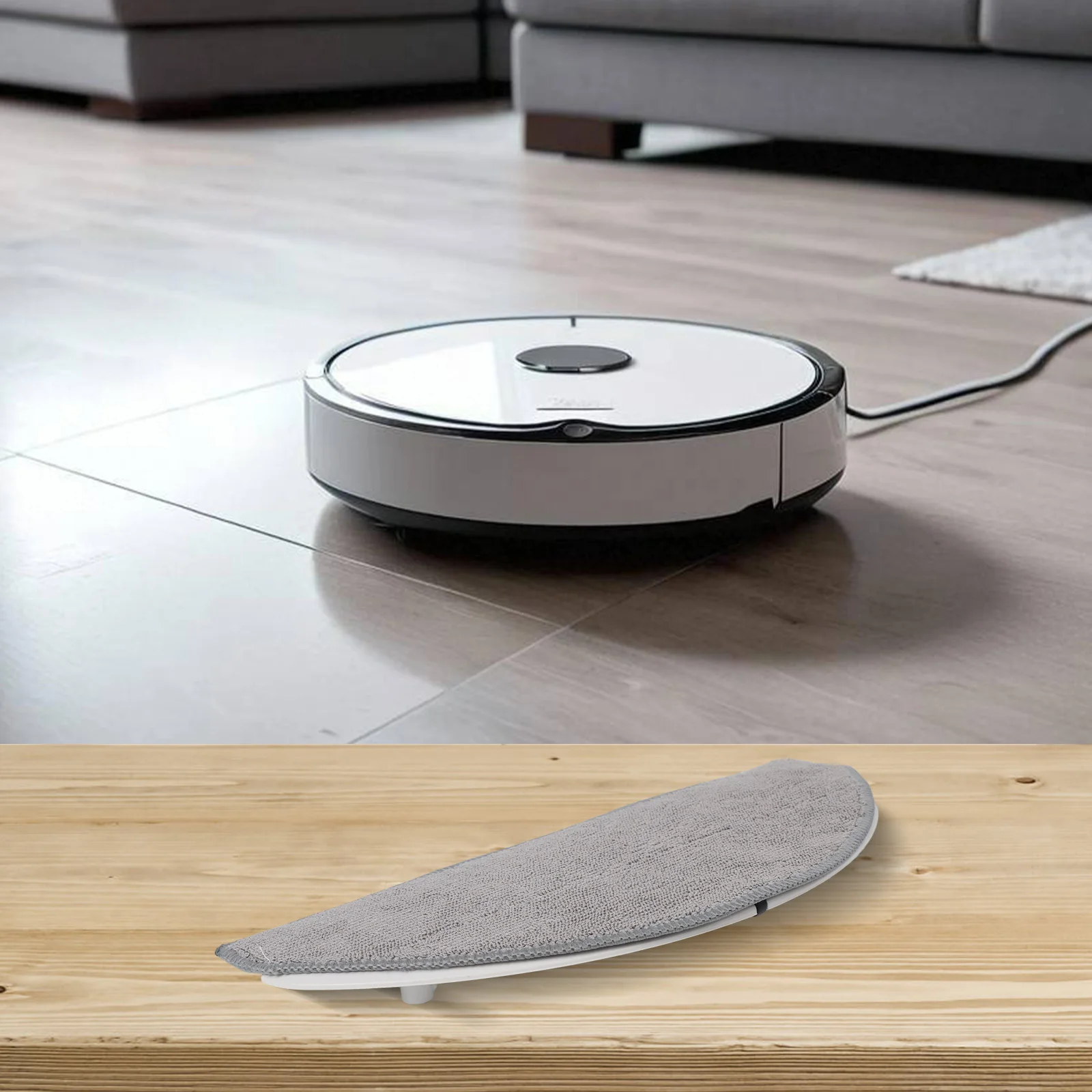 Attachable Mop Bracket for Roomba For Combo Essential RVGY1 Y0112/Y0140/Y0110 Comes with Mop Cloths for Cleaning