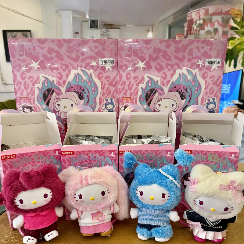 

Genuine Kitty Popstar Series Trendy Blind Box Play Bag Pendant Handmade Doll Model Surprise Gift For Kids Home Decor