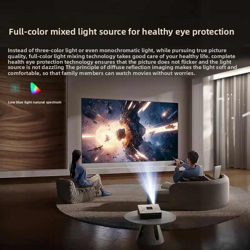 2025 new daytime projector home ultra high definition 4K support can be connected to mobile phone screen projection