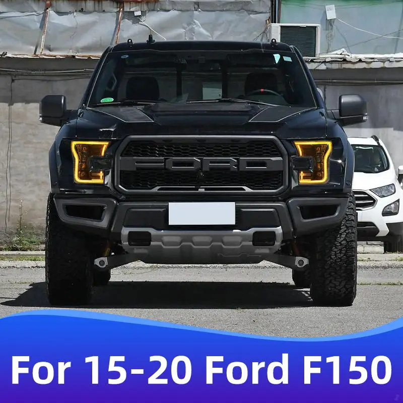 

Car For 2015-2020 Ford Raptor F150 Headlights Drl Hella Led Bi Xenon Bulb Fog Lights Car Accessory Head Lamp