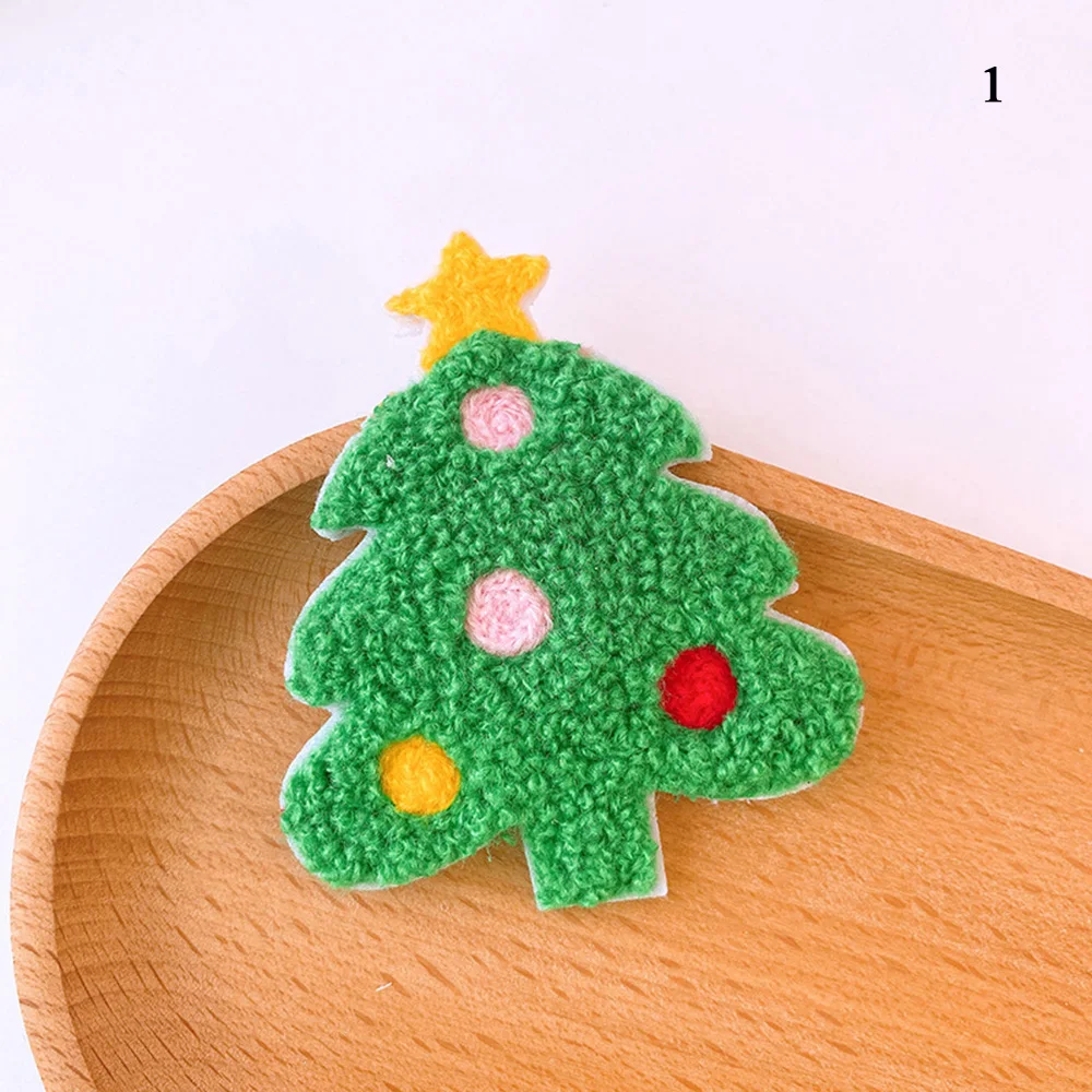 

2024 Christmas Series Cartoon Knitted Hair Clip Santa Claus Christmas Tree Elk Woven Hairpin Women Girls Side Clips Barrettes