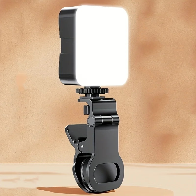 Multi-purpose Mobile Fill Light Portable Mini Clip-on Fill Light USB Charging,10 Brightness Modes For The Sake of Beauty