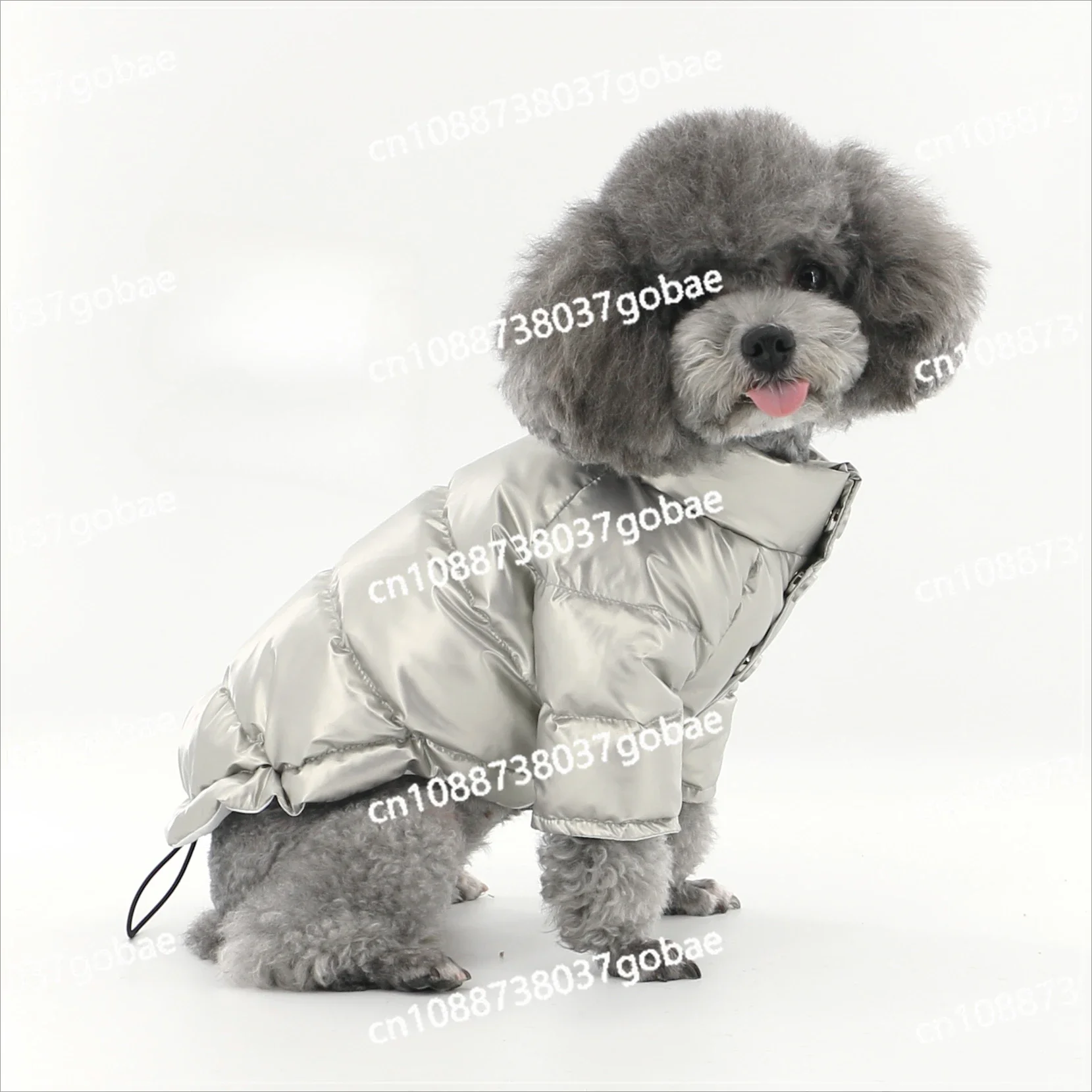 GiocoGiochi Pet Autumn and Winter Thick Warm Space Silver Two-legged Down Jacket Dog Snow Jacket