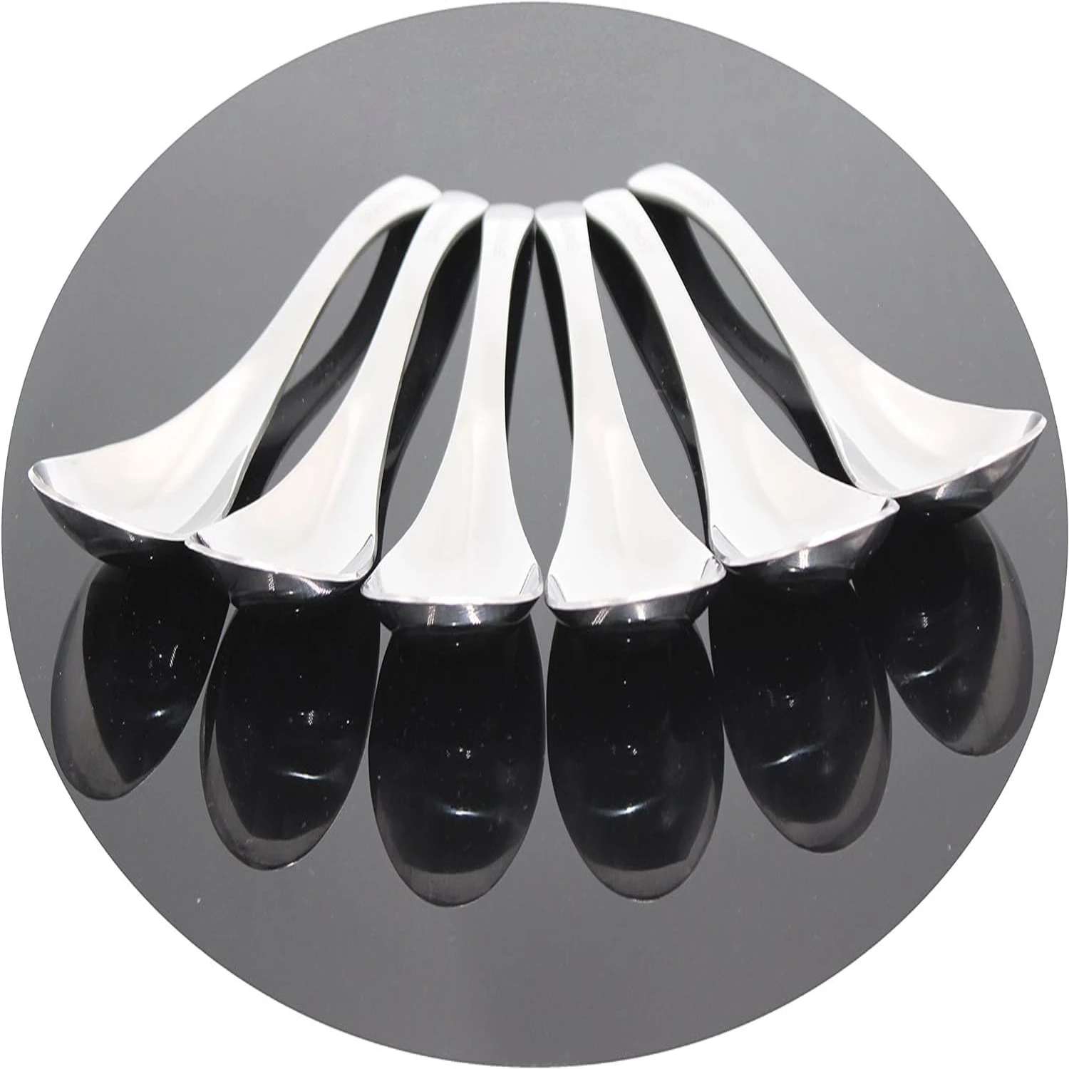 Set of 6-6.5 x1.8 Inches Functional Heavy-Weight Stainless Steel Soup Spoons Table Spoons with Modern Look Excellent Shape (6)
