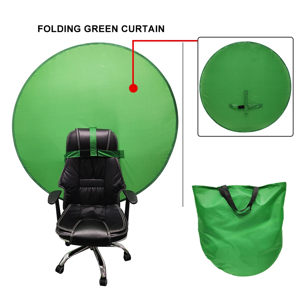 75/110cm Green Screen Photography Props Portable Chroma Key Background Photos For YouTube Video Studio Reflector Backdrop Cloth