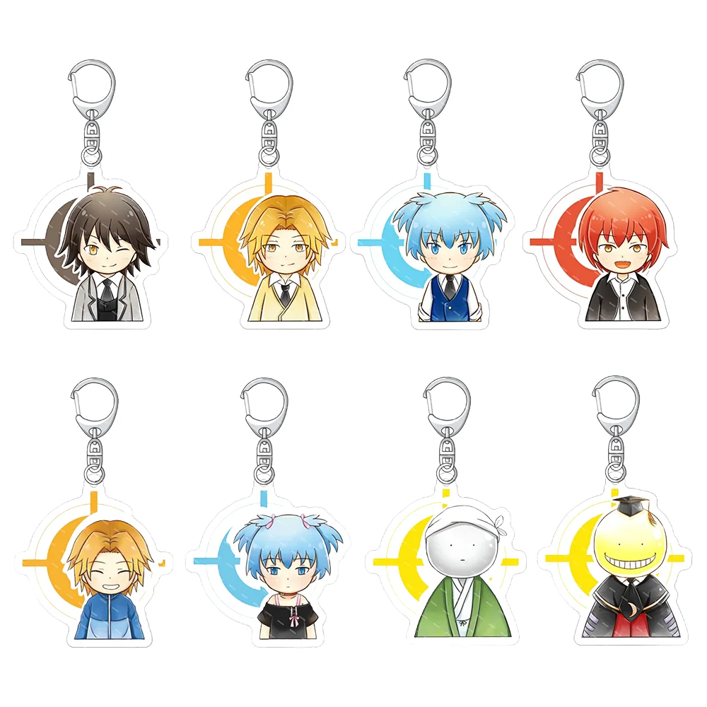 Anime Assassination Classroom 6cm Acrylic Keychain Koro-sensei Karma Akabane Backpack Pendants Accessories Decor Gifts