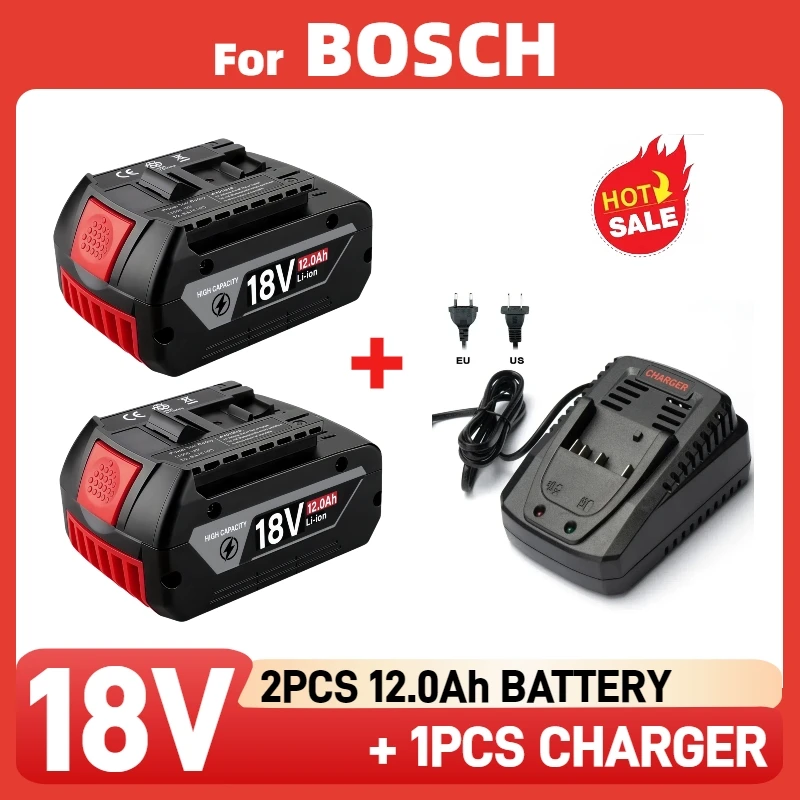 Original 18V Battery for Bosch Draadloze Professional System BAT609 BAT618 GBA18V80 Tool, 18V 8.0Ah/10.0Ah/12.0Ah Batteries