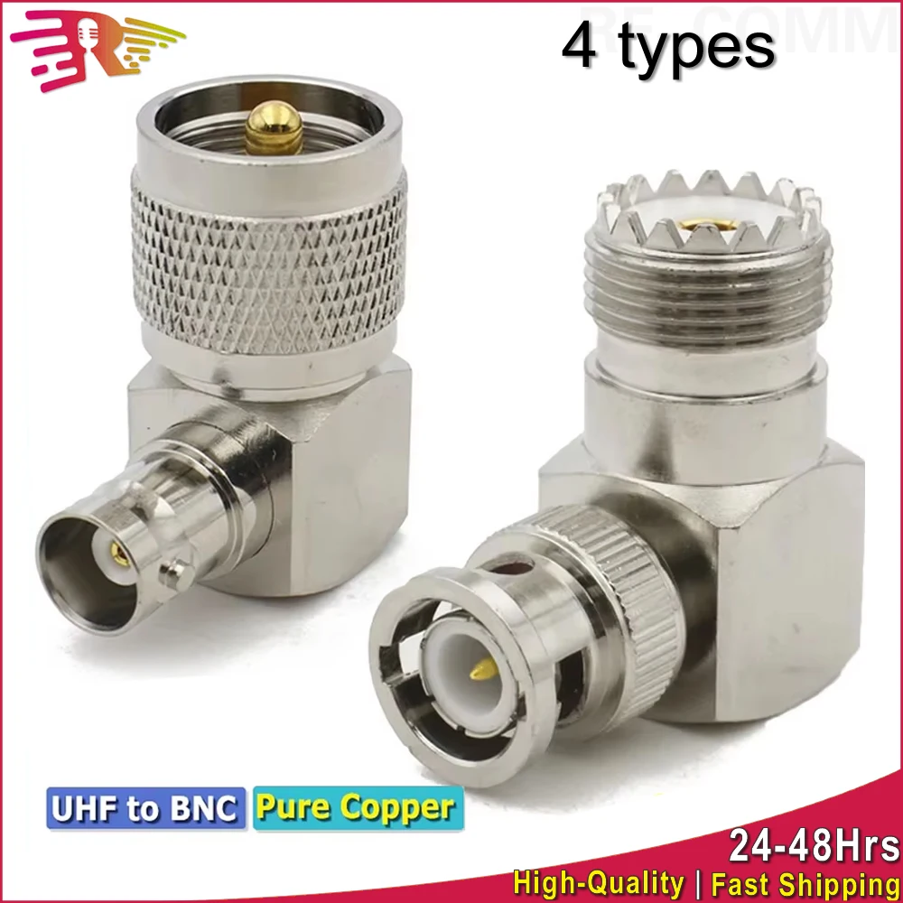 

1Pcs SO239 PL259 UHF Male Female To BNC Connector Q9 90 Degree Right Angle RF Coaxial Adapter for Wireless LAN Devices Antenna