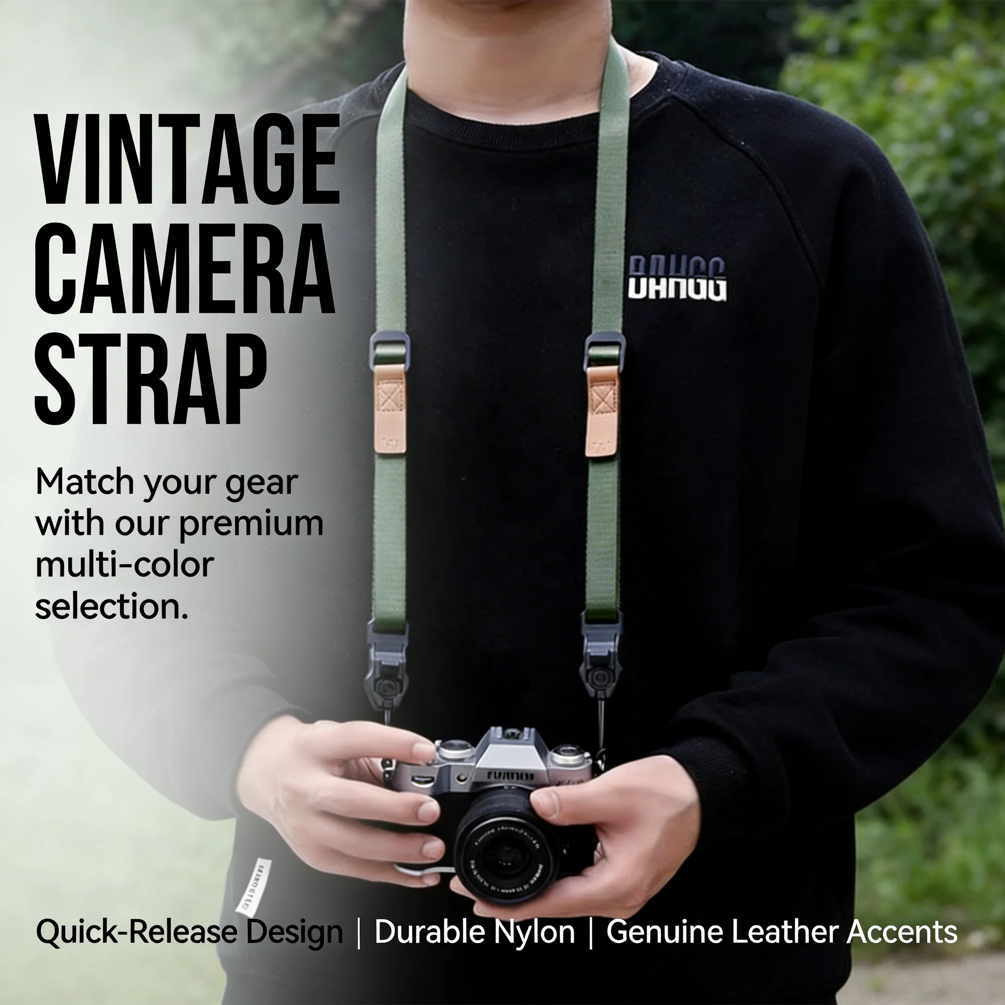 Camera Strap Suitable for Canon Sony Fuji Mirrorless Nikon R50 R100 X100vi Z50 ZFC Quick Release Shoulder Strap PD Accessories