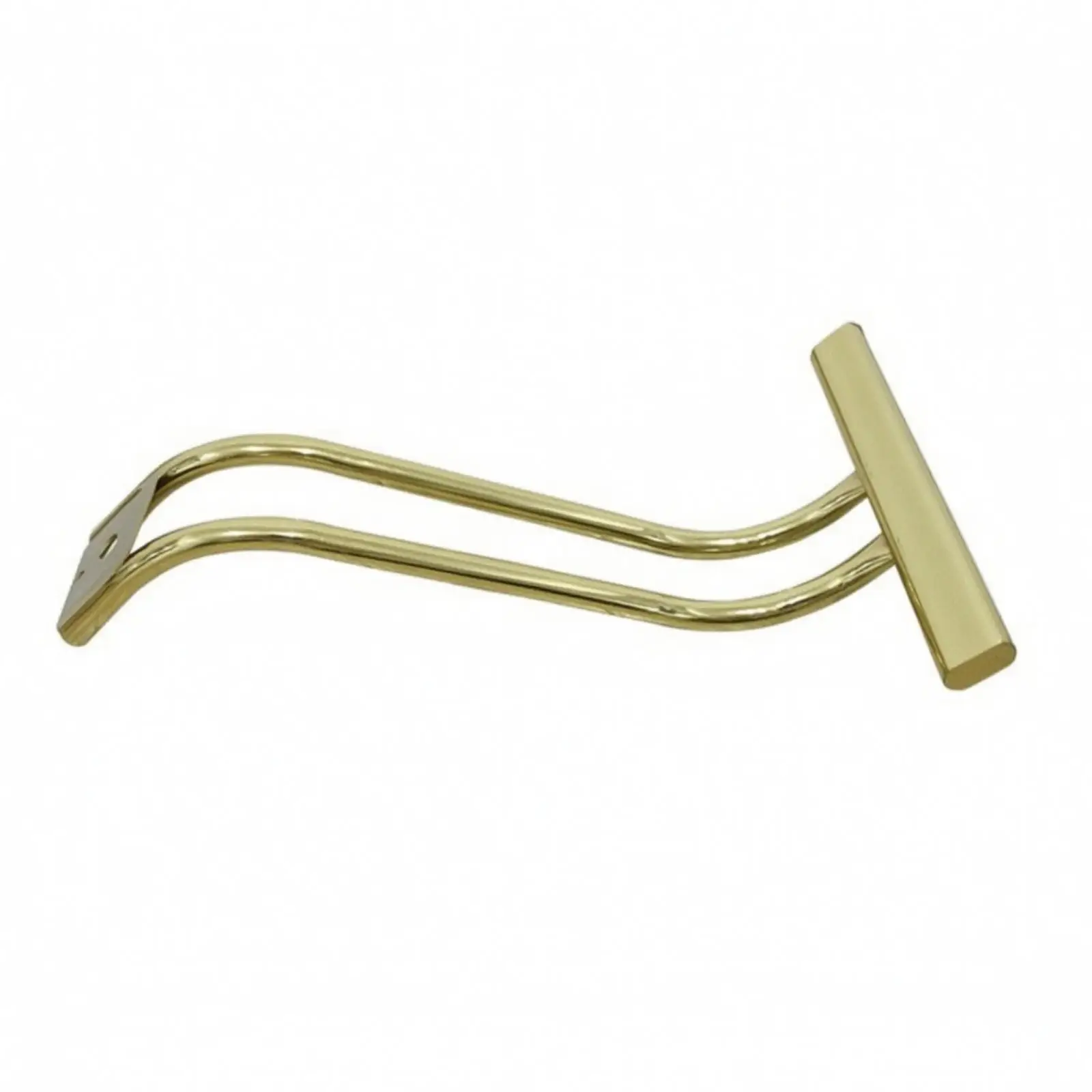 Replacement Footrest for Barber Chair Seat Metal Salon Accessory with Champagne Finish Non Rotating Foot Bar for Comfort