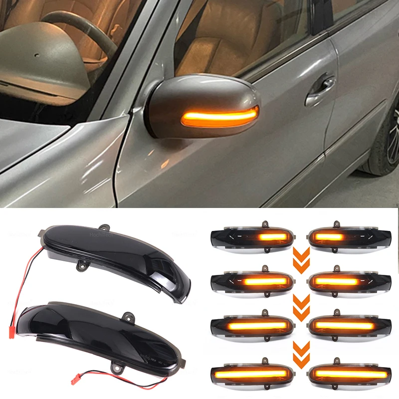 For Mercedes Benz C Class W203 S203 CL203 LED Side Rearview Mirror Indicator Blinker Repeater Dynamic Turn Signal Light