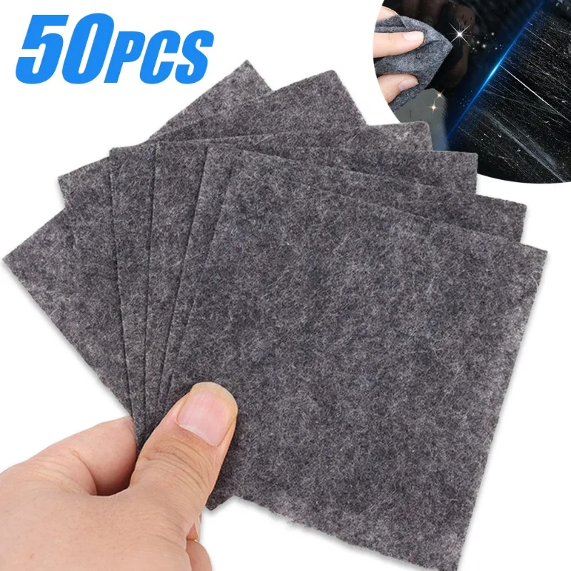 Car Scratches Nano Square Repair Cloth Nano Sparkle Cloth Multifunction Nano Magic Cloth Scratch Repair Tools Water Polishin