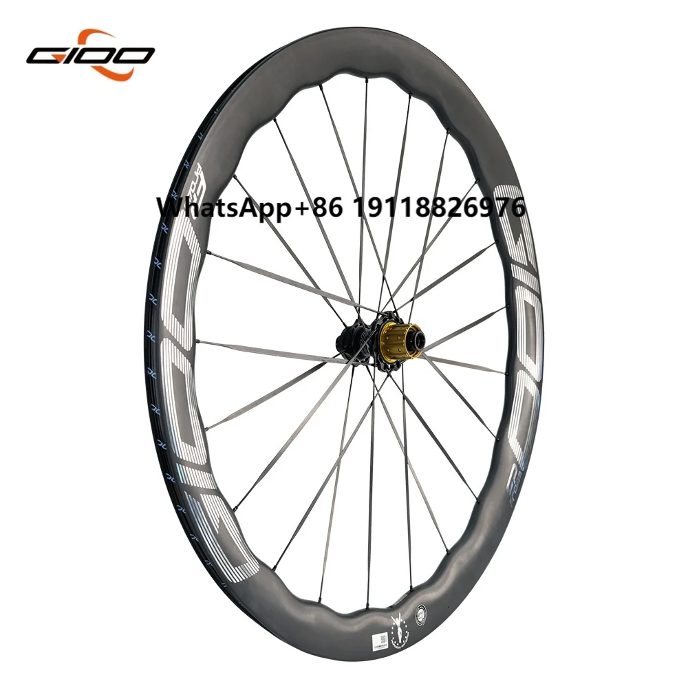 

GIOO Alloy Racing 700c Carbon Fiber Bike Wheel Clincher 3-Spoke Disc Brake System Tubular Rim 21mm Width Disc Road Bicycles Rim