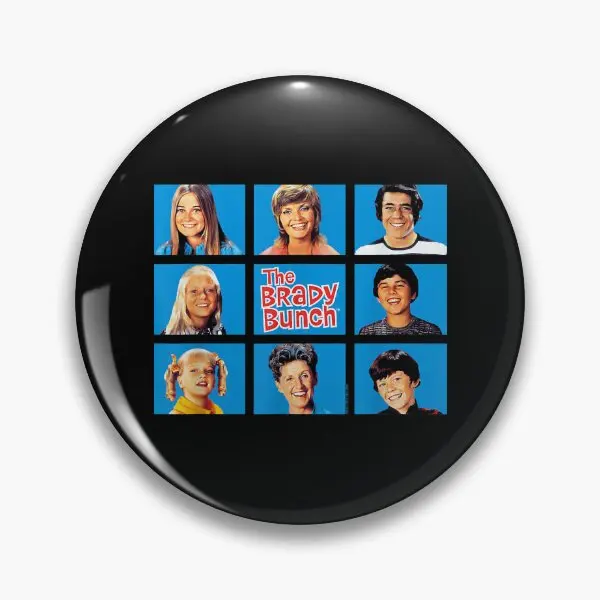 Brady Bunch Framed  Soft Button Pin Collar Lapel Pin Fashion Cute Funny Brooch Metal Clothes Badge Creative Hat Jewelry Lover