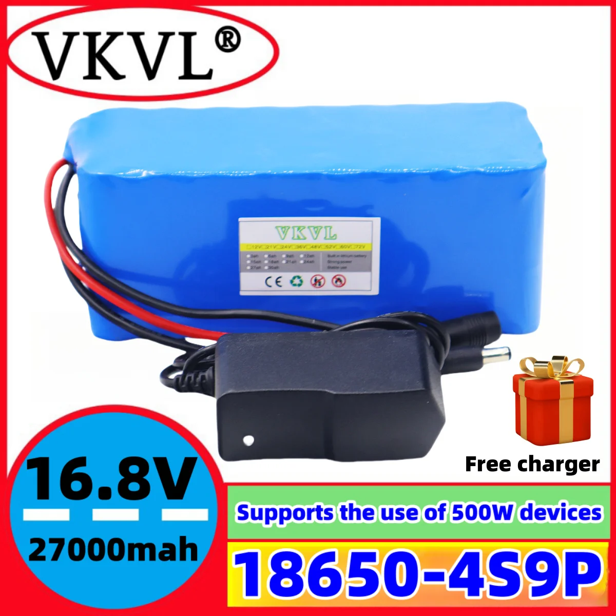 

14.8V-27000mah 4S9P built-in BMS lithium-ion battery pack suitable for high-power solar power tool batteries in 16.8V equipment