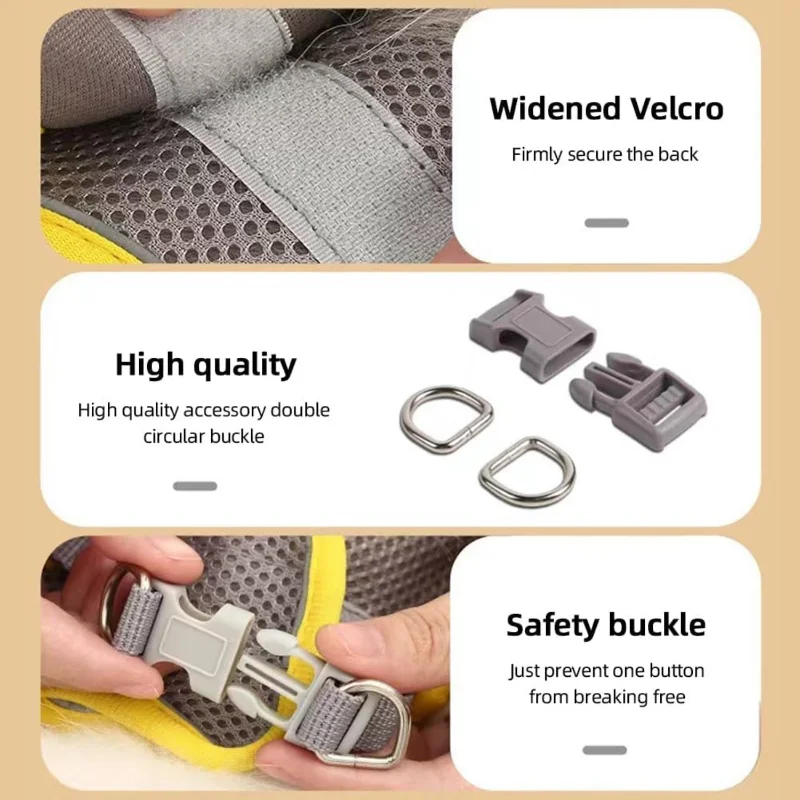 حزام سترة عاكسة متين وقابل للتعديل للكلاب والمتوسطة والكبيرة (S) - مثالي للمشي والتدريب اليومي