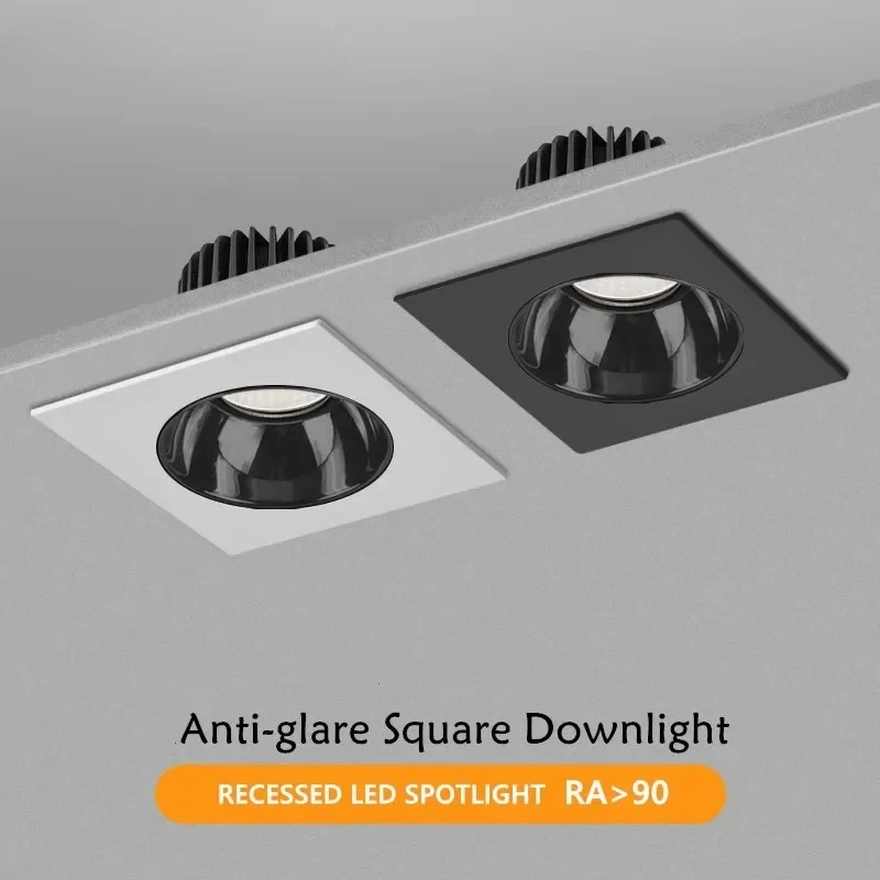 

LED Recessed Downlight Light Modern Embedded Led Ceiling Light Indoor led Spot Light Anti Glare Dimmable 7W 12W 20W For Bedroom
