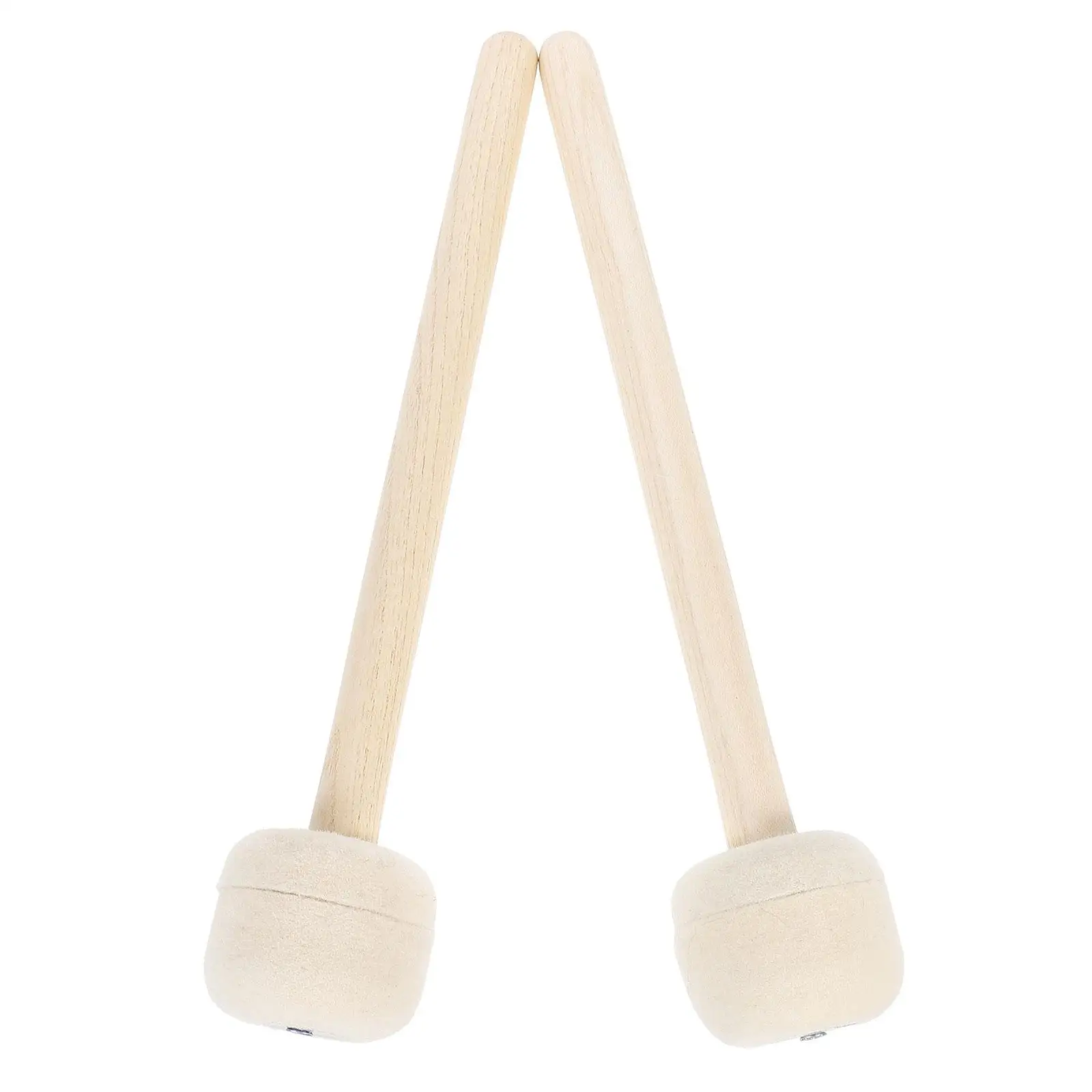 2 Pcs Drum Mallets Sticks Big Drumsticks for Bass Soft Instrument Accessory Wooden Percussion Child
