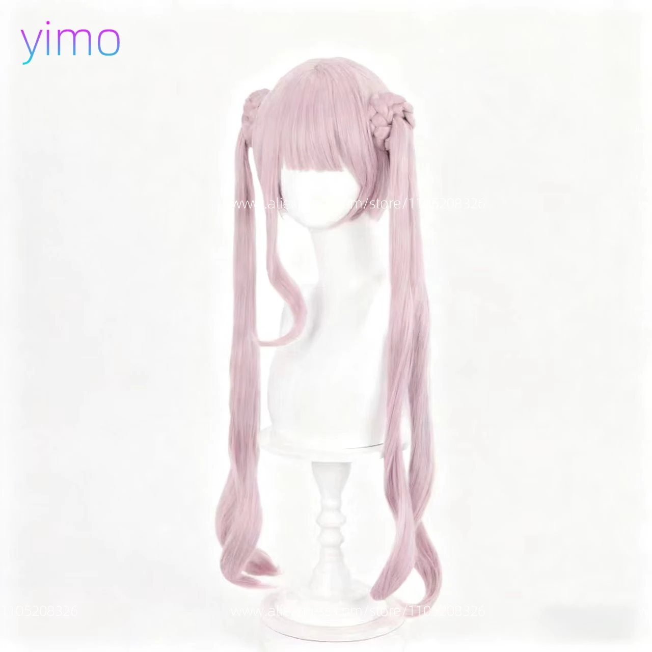 애니메이션 아메미야 다루미 코스프레 가발 85cm 긴 검정색 파란색 염색 가발 여성용 내열성 합성 머리 의상 코스프레 가발