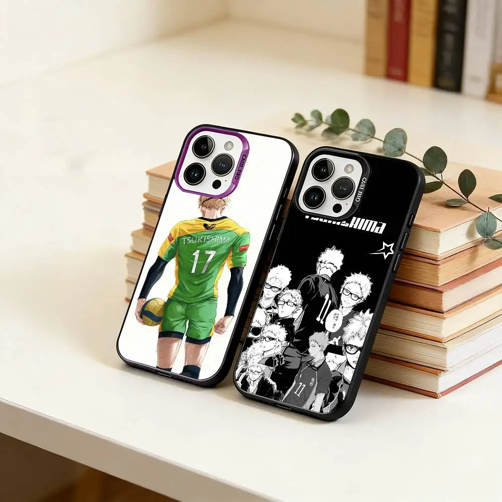 T-Tsukishima K-Kei   Phone Case For iPhone 17,16,15,14,13,12,11 Plus,Pro Max,XS,Colorful Silver Black Cover
