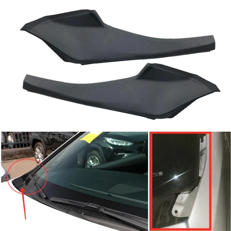 

Front Windshield Wiper Corner Cowl Side Water Guide Deflector Plate Neck Trim Cover Panel For Toyota Sienna 2021 2022 2023 2024