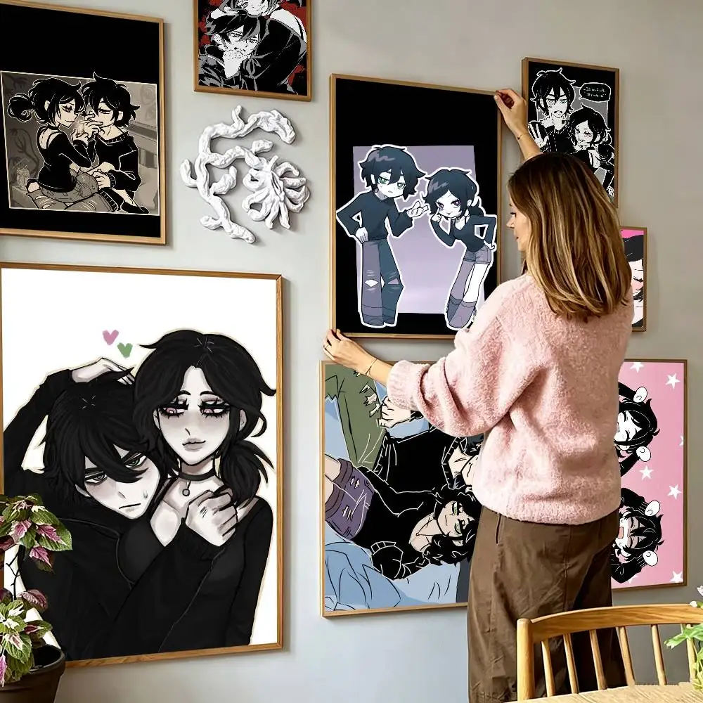 Interesting Andy and Leyley  Poster High Quality Dorm Living Room Aesthetic Wall Decoration Painting Stickers Gift