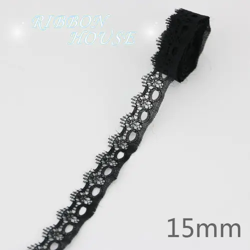 (10 Yards/Roll) Black Lace Fabric Ribbon Webbing Decoration Lovely Gift Packing Material - Image 8