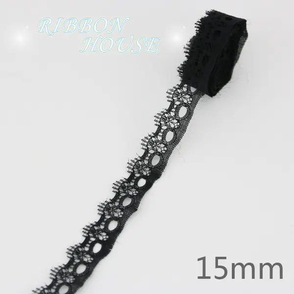 (10 Yards/Roll) Black Lace Fabric Ribbon Webbing Decoration Lovely Gift Packing Material - Image 8