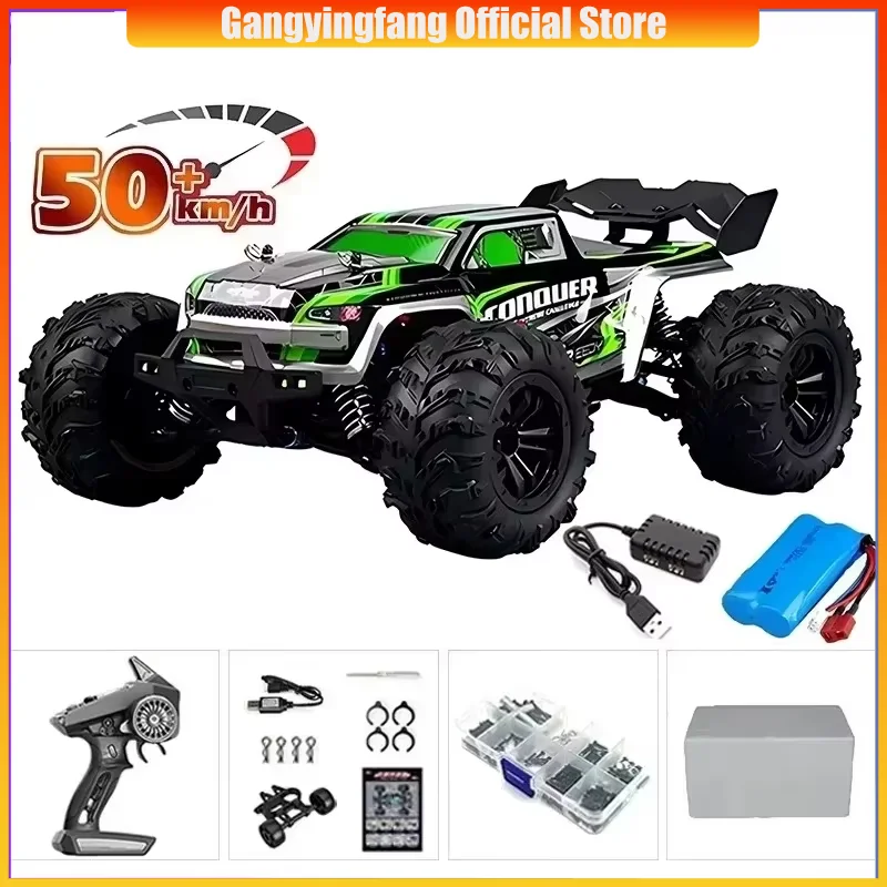 1:16 Scale Large RC Vehicle, Adults and Children, High Speed, 50 Km/h, 2.4G, Four-wheel Drive Radio, Truck Monster SUVs, Toys