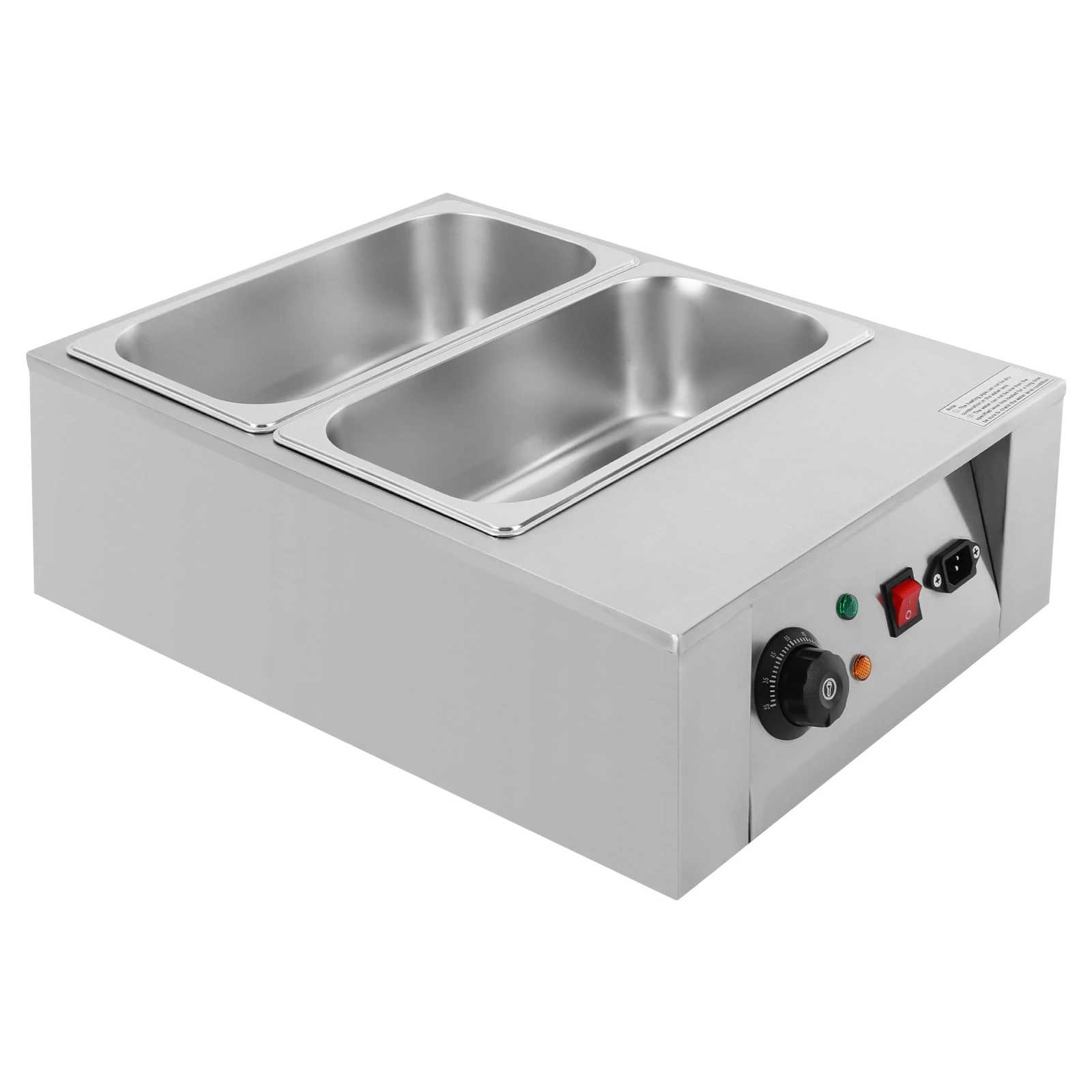 Dual Pot Chocolate Melting Machine 110V, 8kg Capacity Chocolate Warmer With Adjustable Temperature 77-185°F, Commercial Chocolate Melter for Bakery, US Plug
