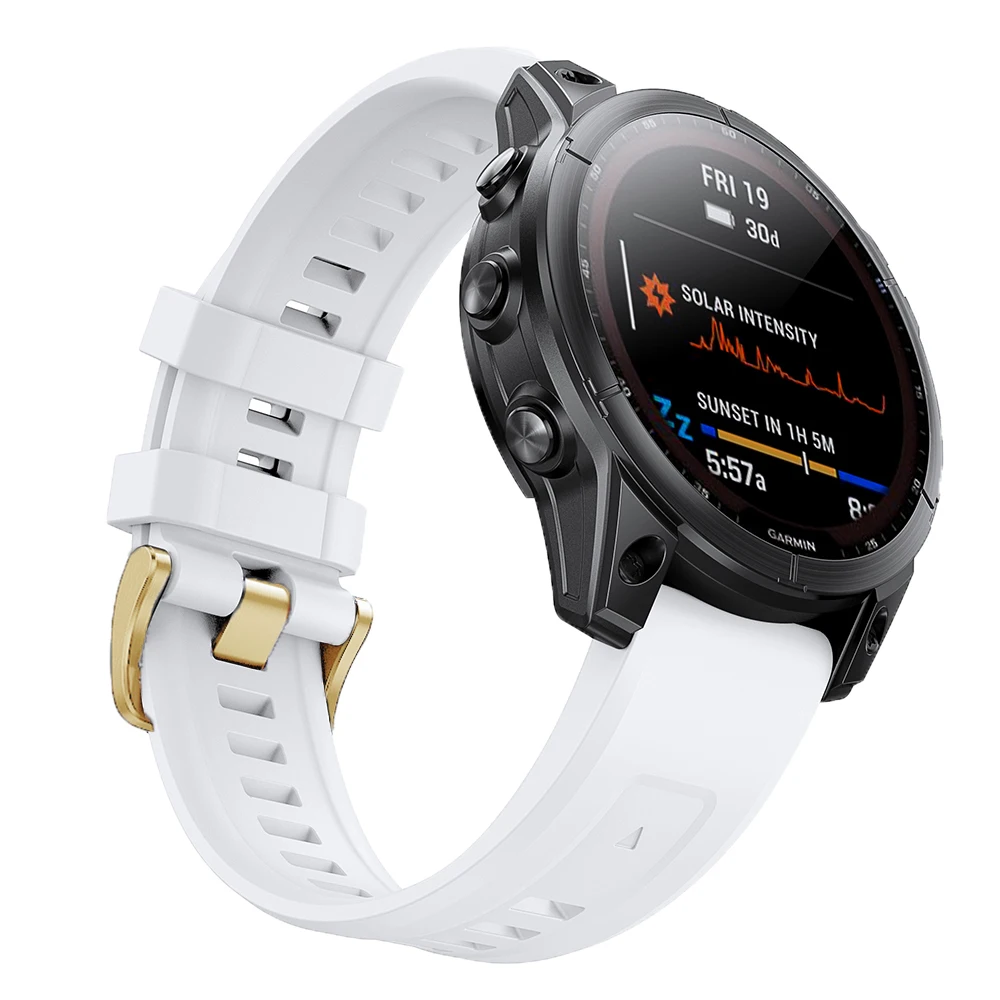 Correa de silicona para reloj Garmin Fenix 7S Pro 6S Pro 5S Plus, pulsera de silicona de 20mm, liberación rápida, 5S