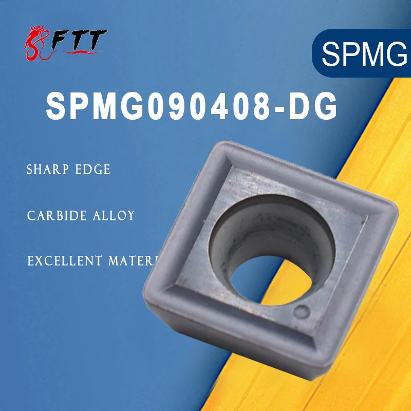 10 pz SPMG090408-DG inserti in metallo duro fresa per U trapano Pin inserto indicizzabile per tornio indice punta da trapano foratura