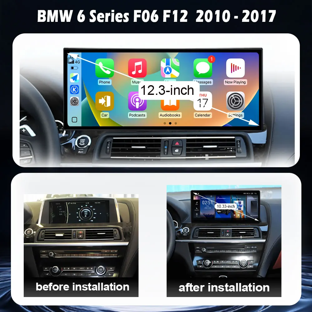 Android OS Auto Radio GPS Navigation For BMW 6 Series F06 F12 2010-2017 DSP 4G Car Multimedia Player Stereo WIFI Cooling Fan