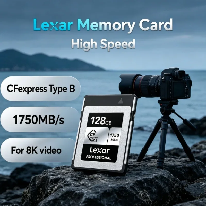 Lexar CFexpress Type B Memory Card Storage Card 512GB CF express Type B Card 128GB 256GB Read 1750MB/s For Cinema Camera